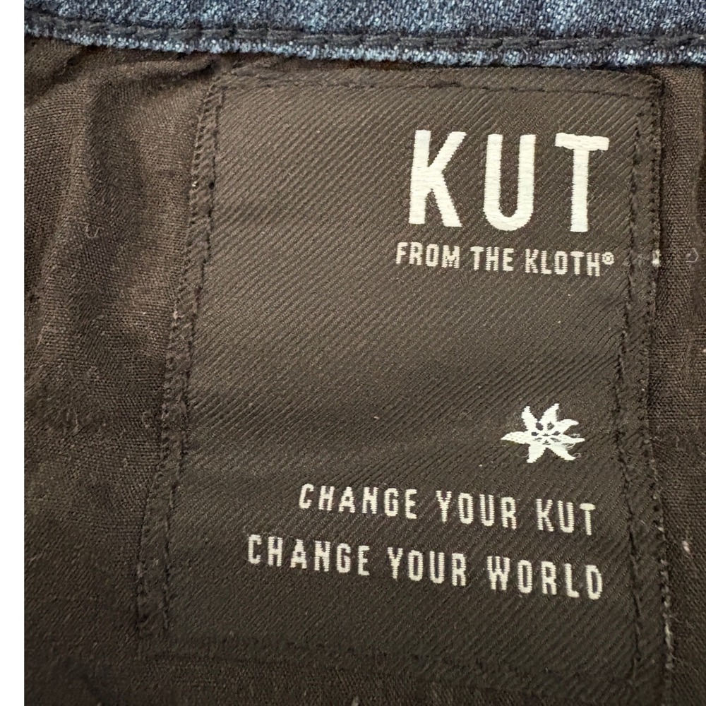 KUT from the Kloth Catherine Boyfriend Jeans Dark Wash Distressed Size 6 - Picture 4 of 9